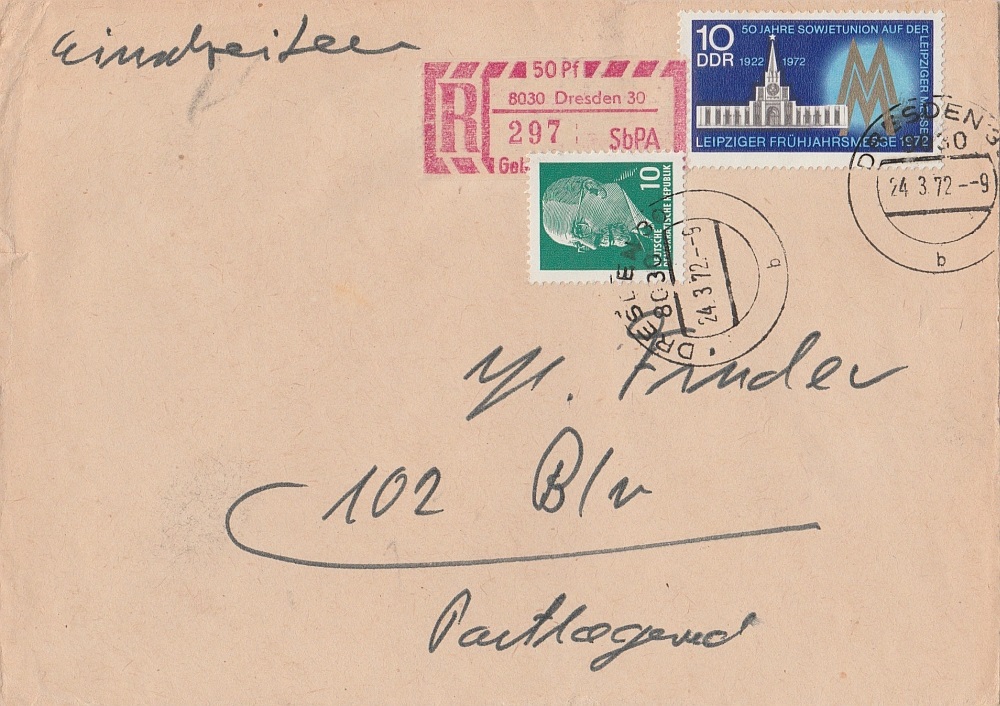 Brief mit 8030-30 B (1a) 